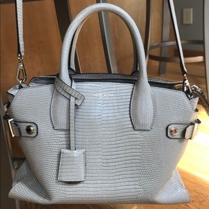Henri Bendel Carlyle large snake skin purse